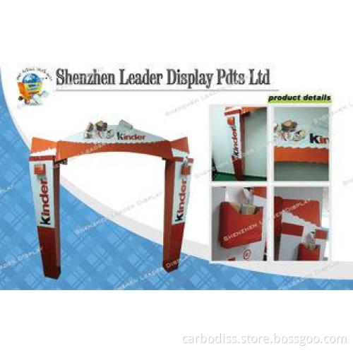 Red Flooring Cardboard Advertising Standee Frame for Kinder